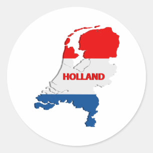 Holland karta flaska öppnare runt klistermärke