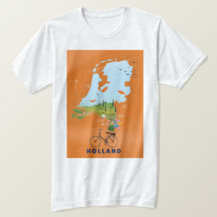 Holland karta resaffisch t shirt