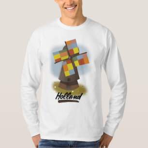 Holland kvarn reseaffisch t shirt
