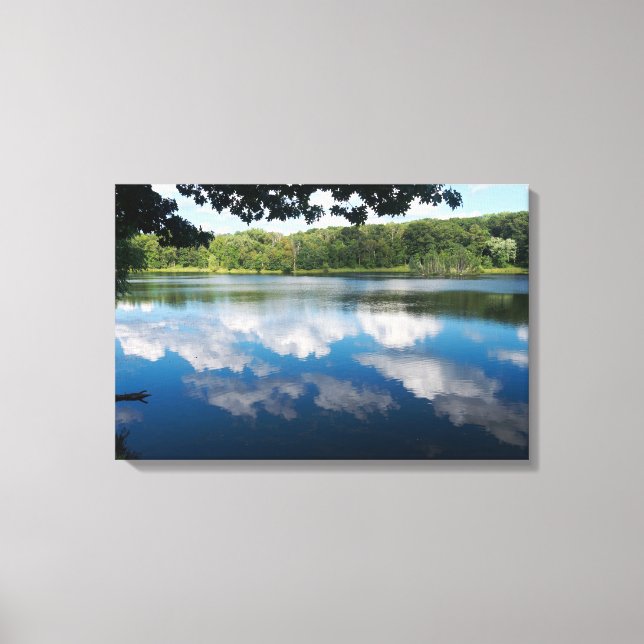Holland Lake Scenic i Eagan Canvastryck (Framsida)