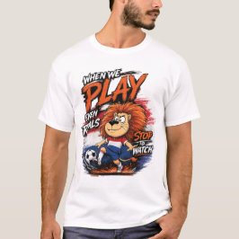 Holland Lejon Fotboll Fanrolig T-Shirt