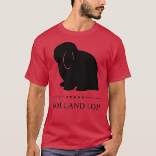 Holland Lop Rabbit Black Silhouette T Shirt