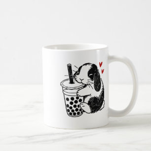 Holland Lop Rabbit Kärlek Boba Tea Bunny och Bubbl Kaffemugg