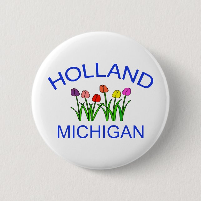 Holland MI - w/Tulips Knapp (Framsida)
