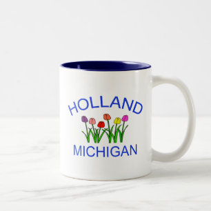 Holland MI - w/Tulips Två-Tonad Mugg