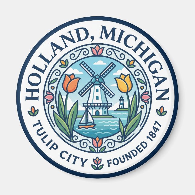 Holland, Michigan Michigan Magnet (Framsidan)