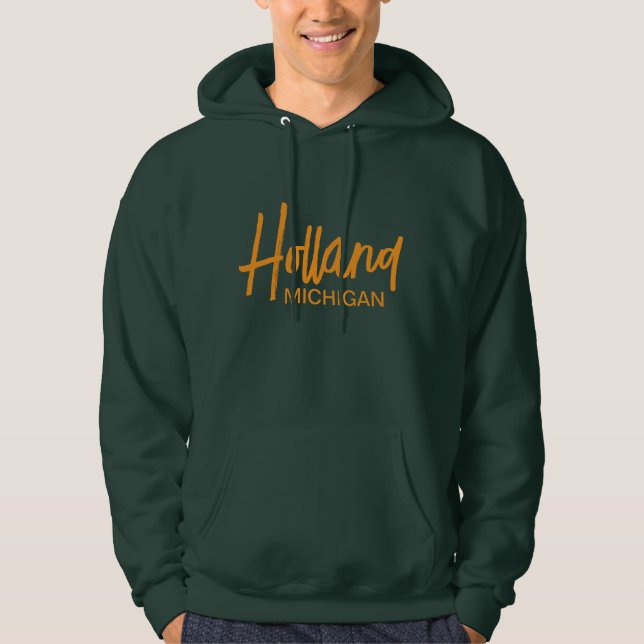 Holland Michigan Printing Hoodie (Framsida)
