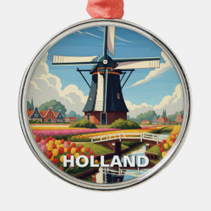 Holland Michigan Resa Julgransprydnad Metall