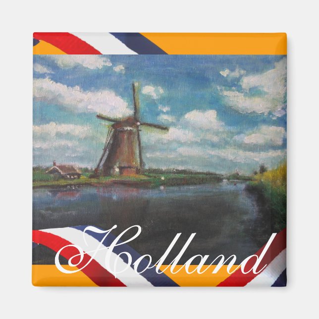 Holland Mill Fridge Magnet (Framsidan)