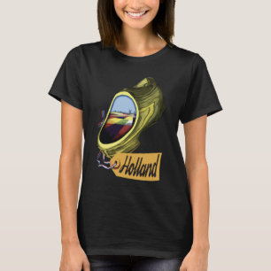 Holland Nederländerna Träsko Gul Resa T Shirt