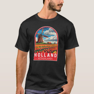 Holland Netherlands Travel Art Vintage T Shirt