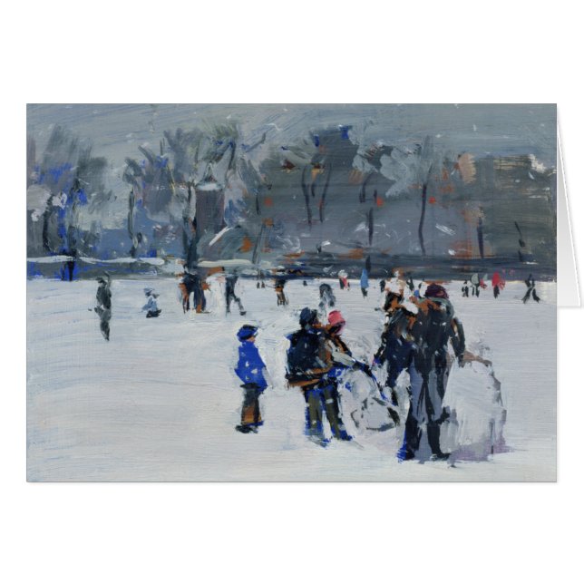 Holland Park i snö 2009 Hälsningskort (Framsidan Horizontal)