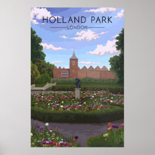 Holland Park London Resemålning Plakat Poster