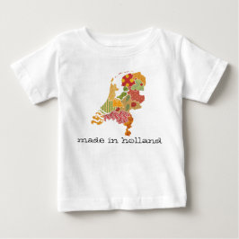 Holland Province Karta Bohemian Patchwork Stil T-shirt