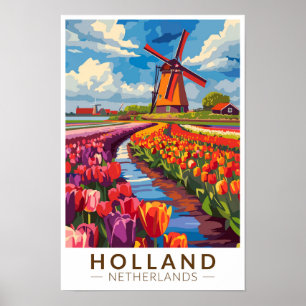 Holland Resa Konst Vintage Poster