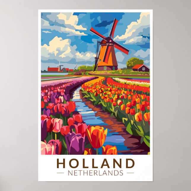 Holland Resa Konst Vintage Poster (Framsidan)