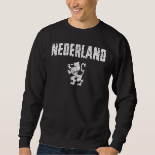 Holland Retro Nederland Dutch Football Nertherlan Lång Ärmad Tröja