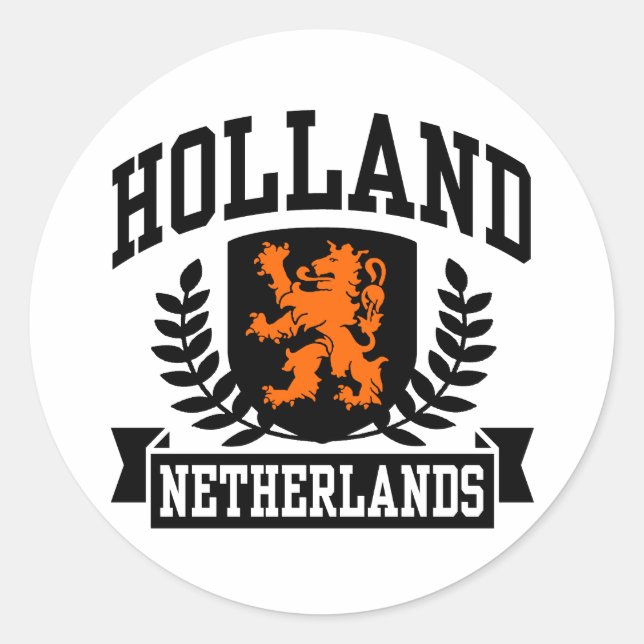Holland Runt Klistermärke (Framsida)