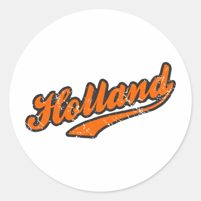 Holland Runt Klistermärke (Framsida)