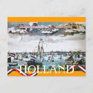 Holland Sea Foring Fraktass Sailing Postcard Vykort