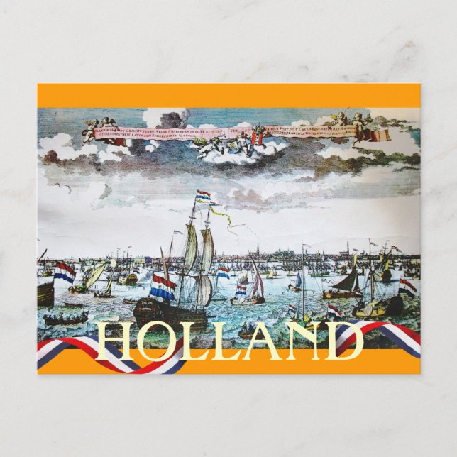 Holland Sea Foring Fraktass Sailing Postcard Vykort (Framsida)