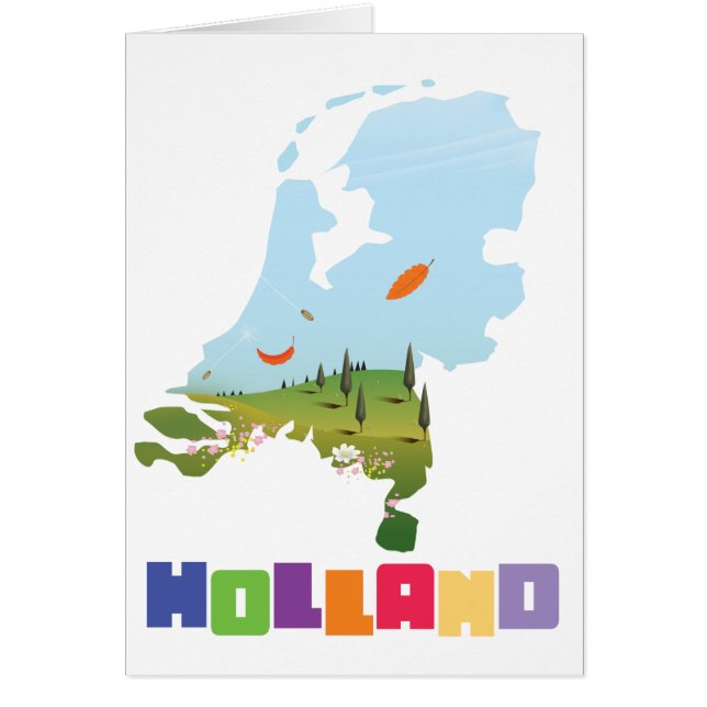 Holland seriefigurkarta hälsningskort (Framsidan)