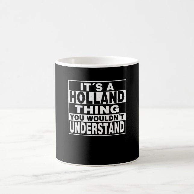 HOLLAND Surname Personlig Gift Kaffemugg (Center)