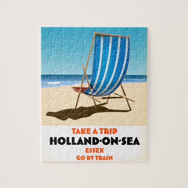 holland till havs Essex vintage stil reseaffisch Pussel (Vertikal)