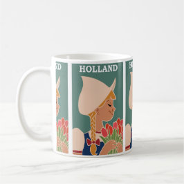 Holland Travel Vintage Tulips Flower Kaffemugg