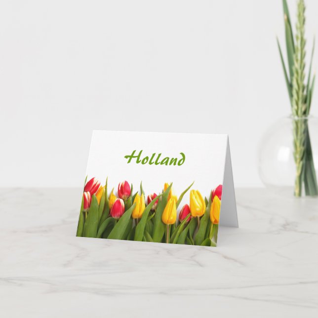 Holland, Vår Tulip Garden Note Card Helgkort (Framsida)