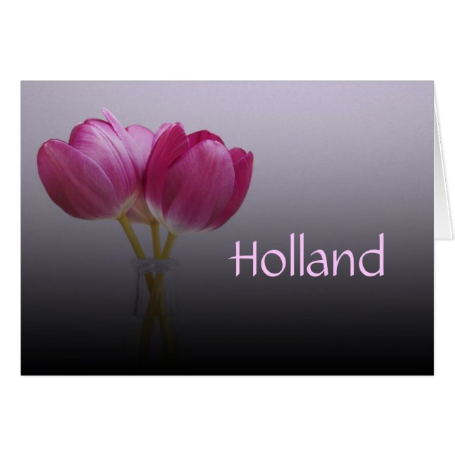 Holland, Vår Tulips Note Card OBS Kort (Framsidan Horizontal)