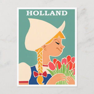 Holland vintage resa vykort