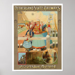 Holland vintage resor Poster