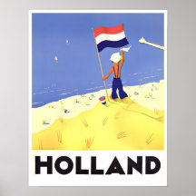 Holland vintage resor Poster