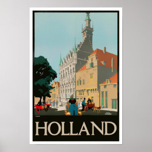 Holland vintage resor Poster
