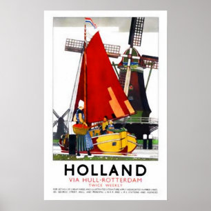 Holland   VINTAGE RESOR POSTER