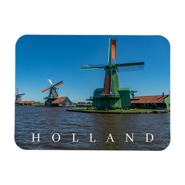 Holland windmires view fridge magnet (Horisontell)