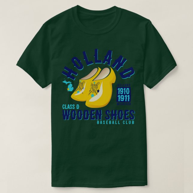 Holland Wooden Shoes T Shirt (Design framsida)