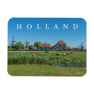 Holland ZaRenas Schans windmills visar kylmagnet Magnet