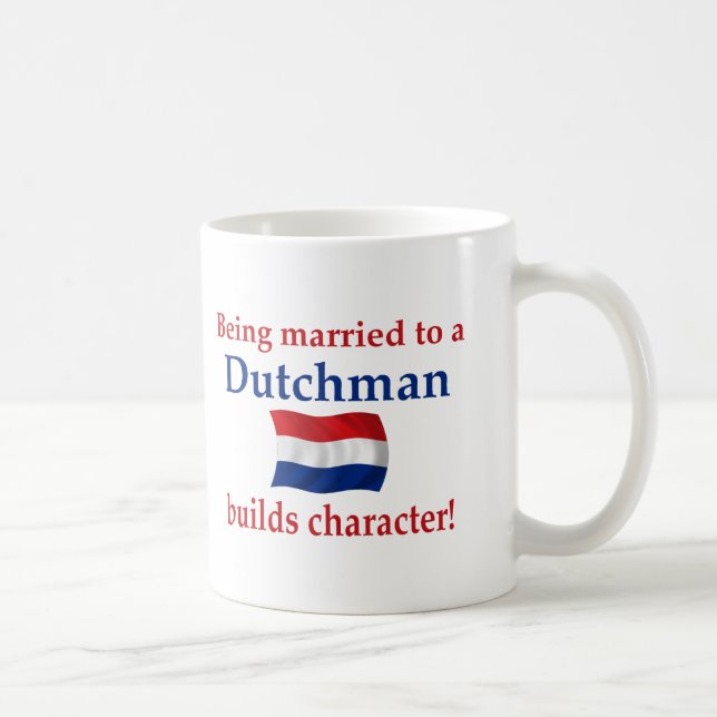 Holländare bygger teckenet kaffemugg (Höger)