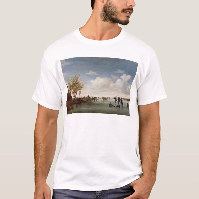 Holländare landskap med skater t shirt (Framsida)