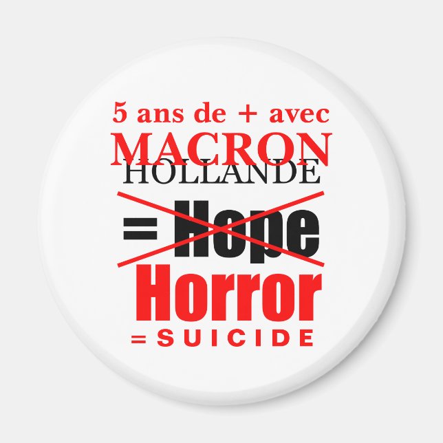 Hollande et Macron c'est du suicid - Magnet (Framsidan)