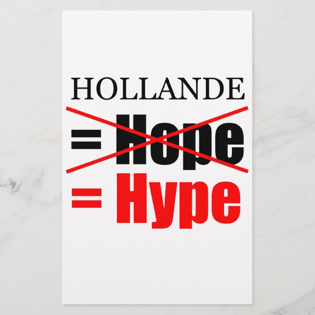Hollande inte Hope = Hype!!!!!!!!!!!!!!!!!!!!!!!!! Brevpapper (Framsida)