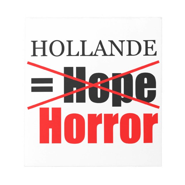 Hollande Not Hope = Horror - anteckningsblock (Framsida)