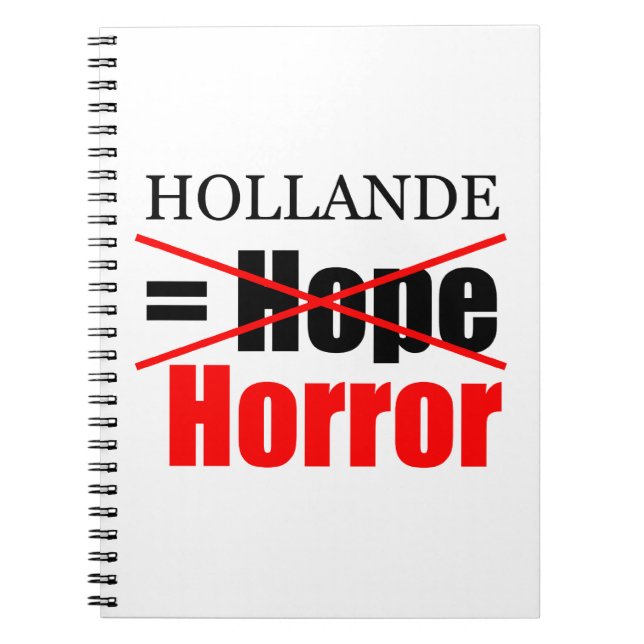 Hollande Not Hope = Horror - bärbar dator Anteckningsbok Med Spiral (Framsidan)