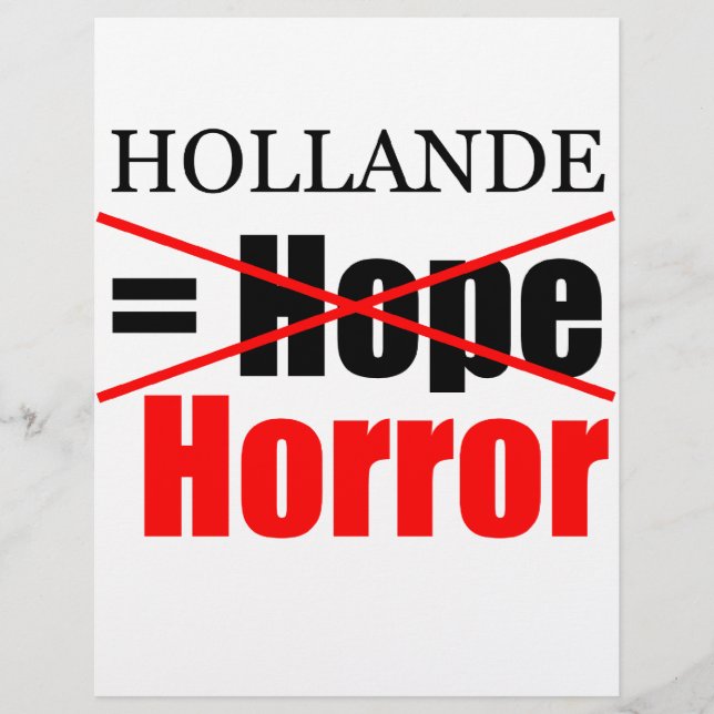 Hollande Not Hope = Horror - Letterhead (Framsida)