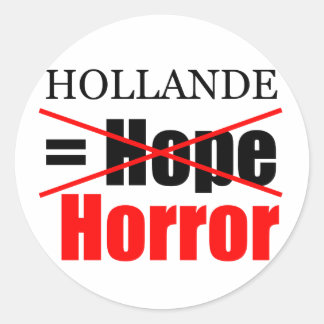 Hollande Not Hope = Horror - R Sticker Runt Klistermärke