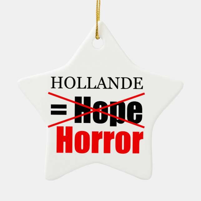 Hollande Not Hope = Horror - Star Ornament (Framsidan)