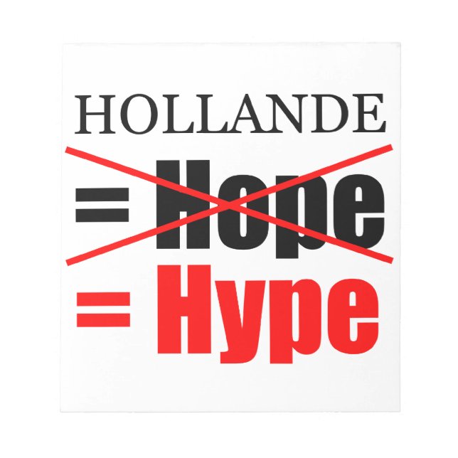 Hollande Not Hope = Hype - Anteckningsblock (Framsida)