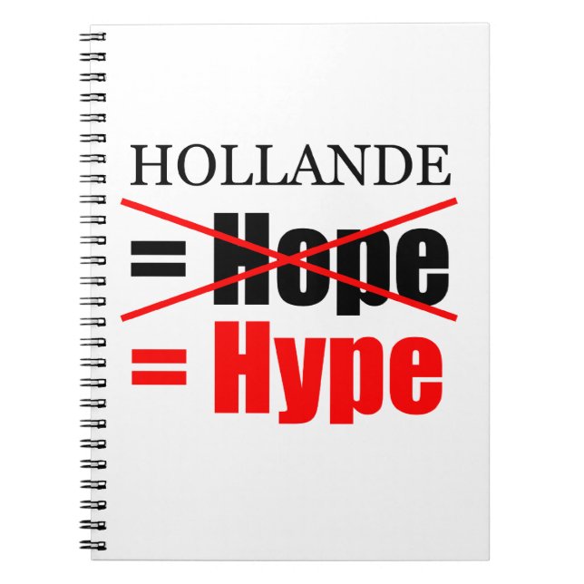 Hollande Not Hope = Hype - bärbar dator Anteckningsbok Med Spiral (Framsidan)